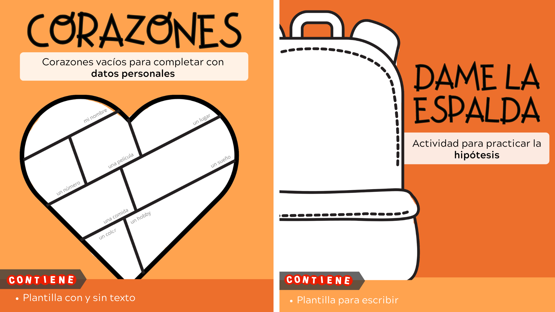 corazones / mochila