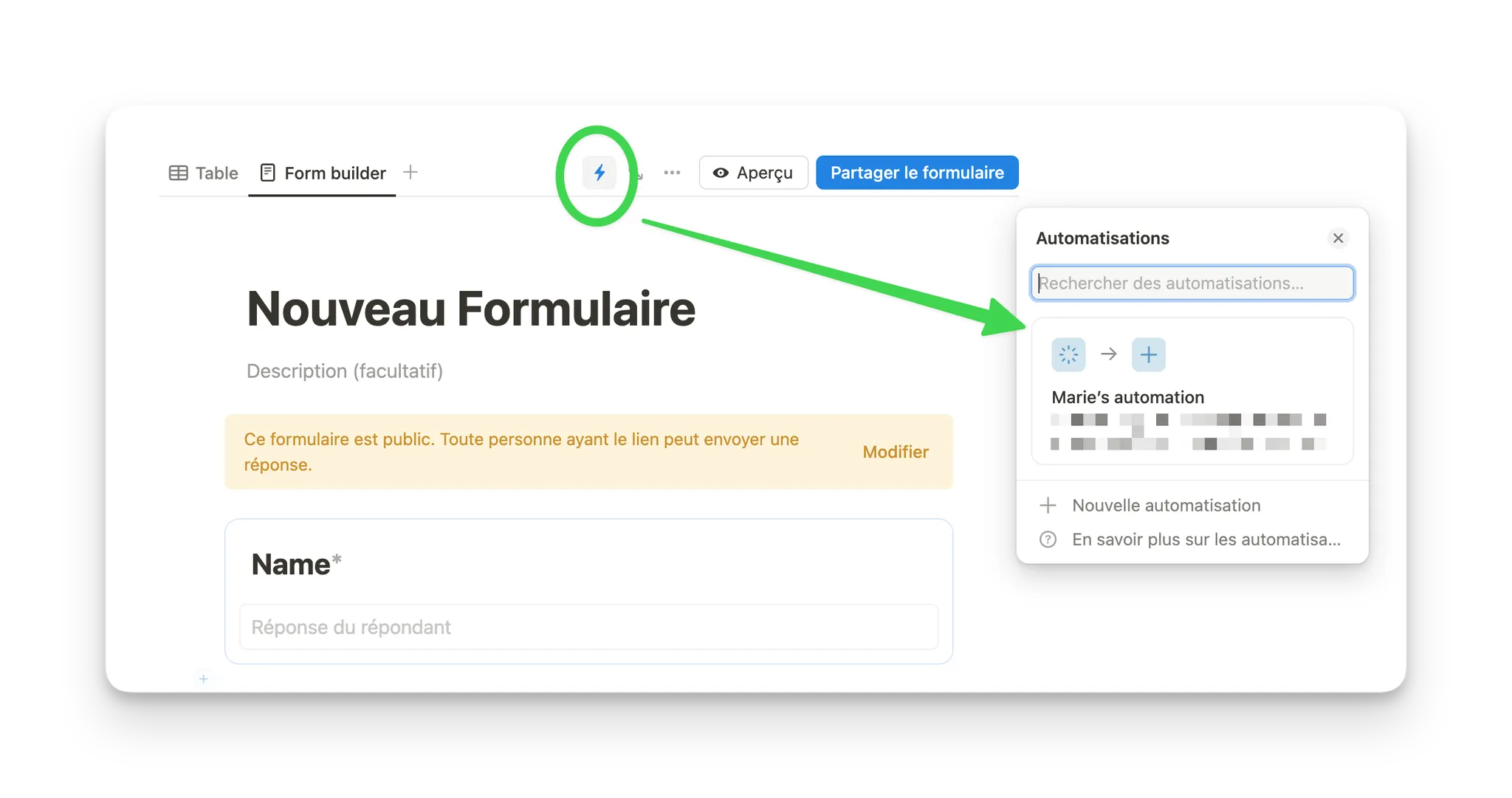 Créer des automations sur Notion
