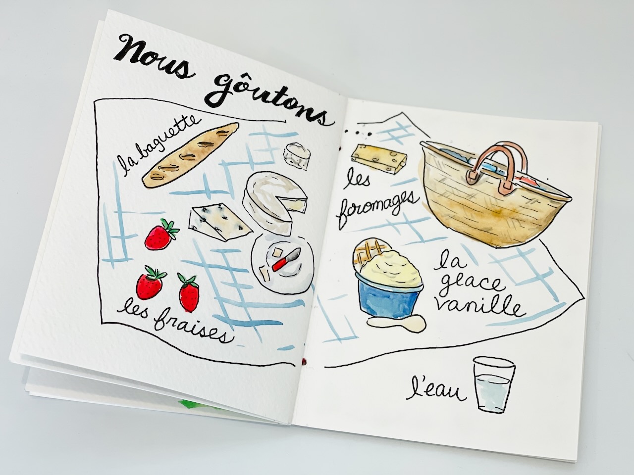 A Page from my Luxembourg Garden Mini-Zine by Betsy Beier