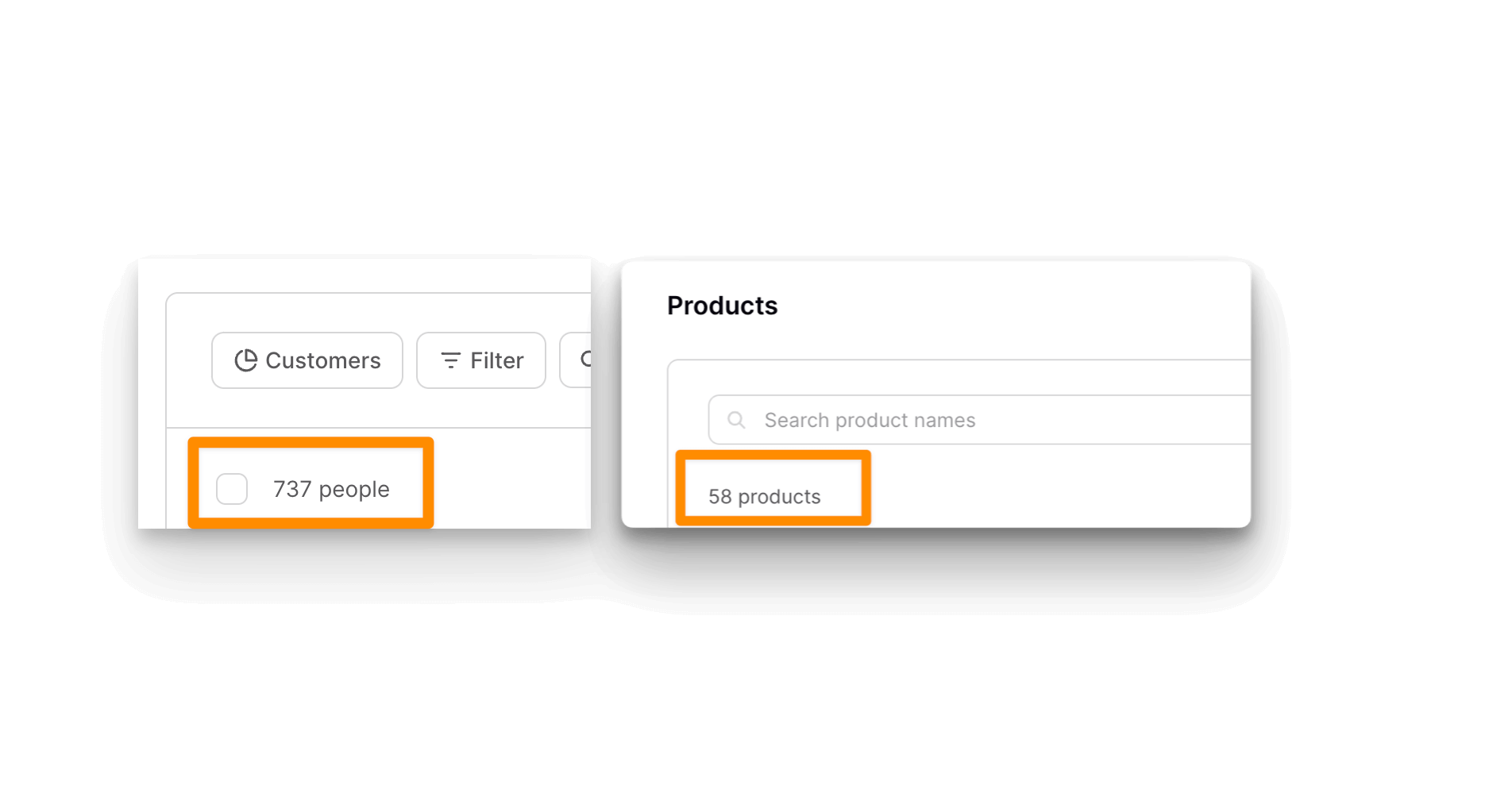 58 produits lancés, et 737 clients