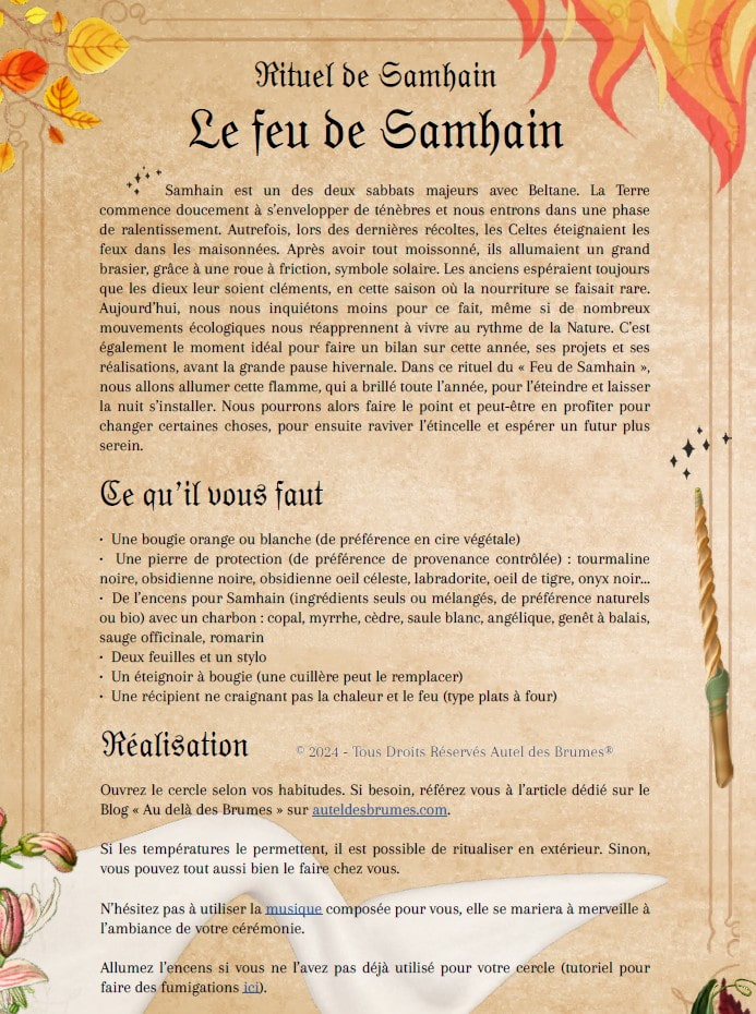 Extrait Rituel Samhain