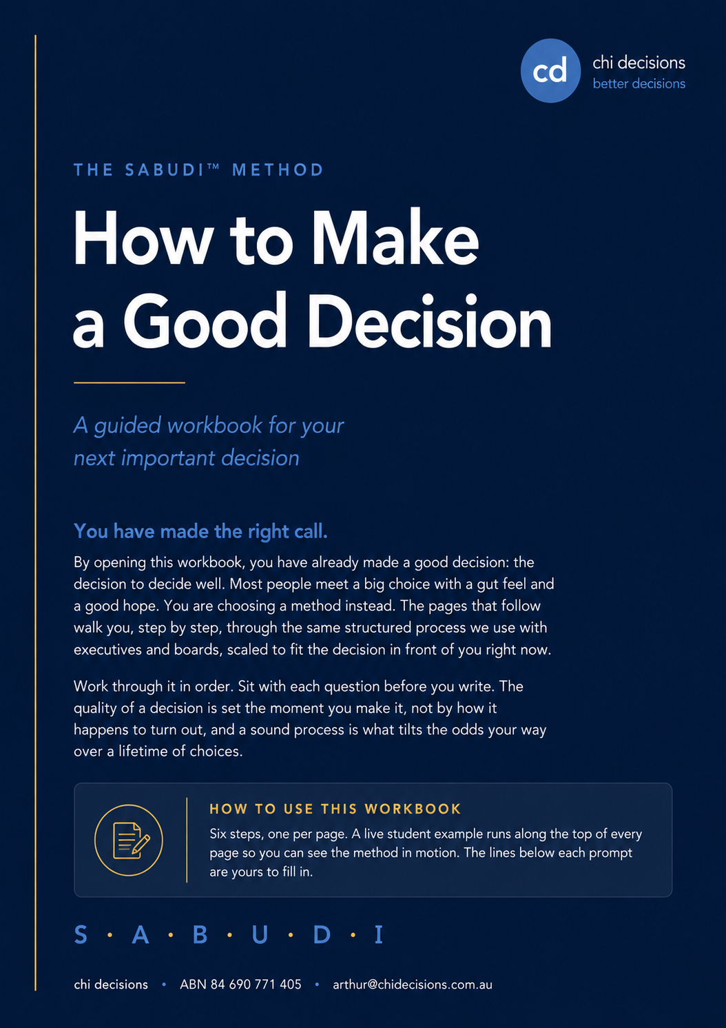 Cover for Decision Guide Workbook