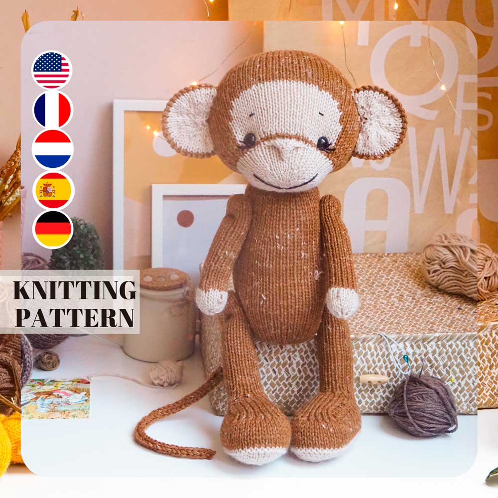 Knitting Pattern Large Monkey + Video Bonus!