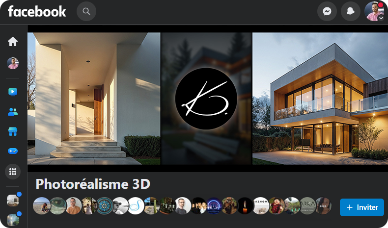 Groupe fb gratuit Photoréalisme 3D