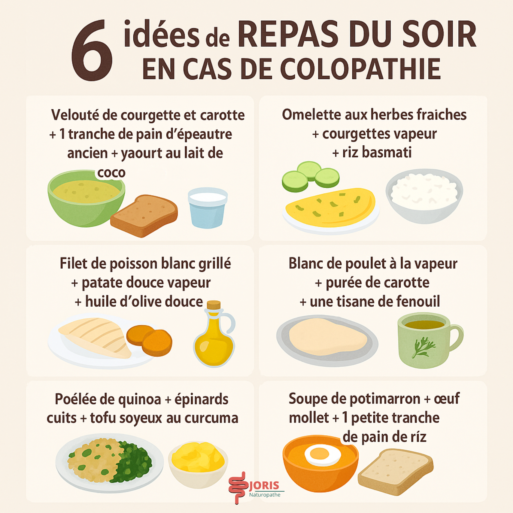 Colopathie : que manger le soir