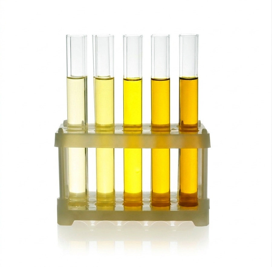 urine color chart showing hydration levels pale yellow to dark