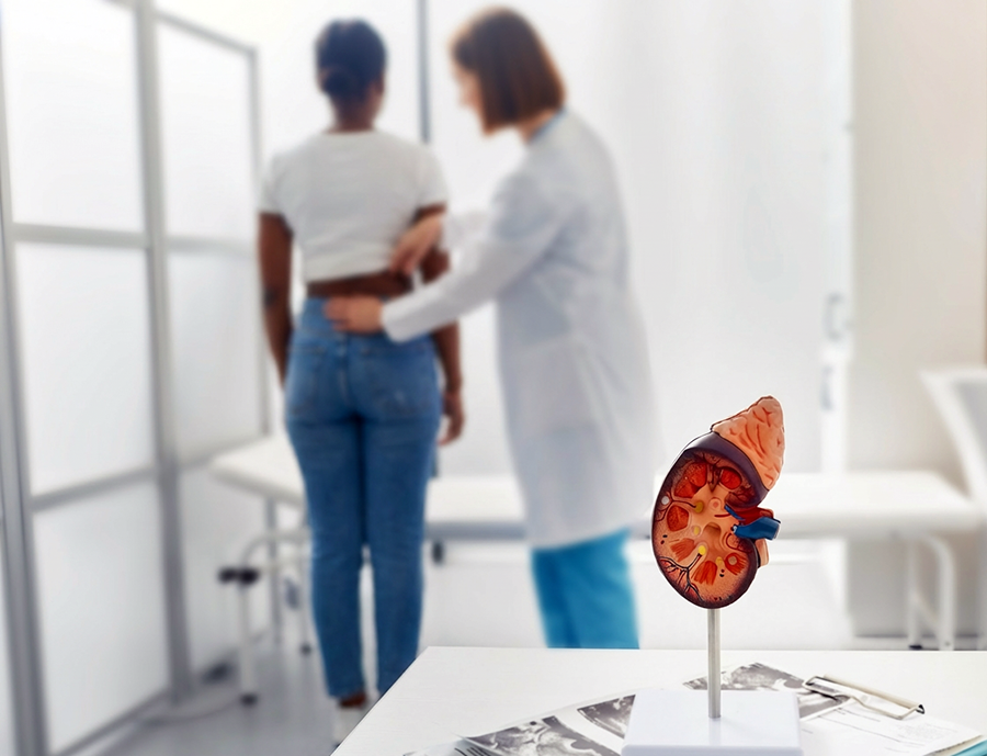 clinician discussing supplement safety and lab results with patient