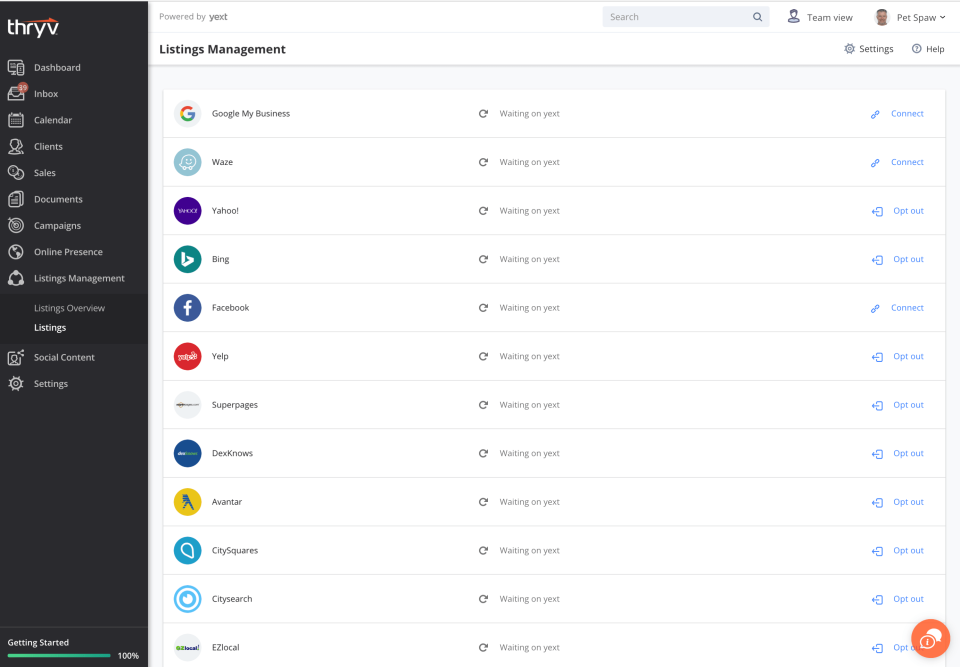 Thryv Listings Management