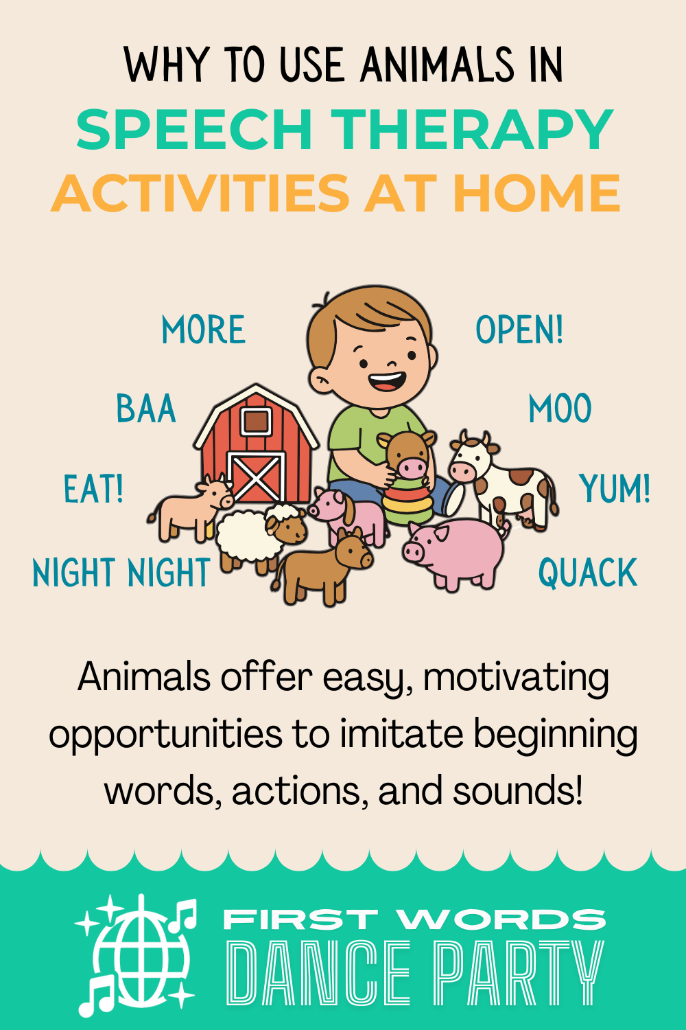 Why to use animals for speech therapy activities at home.