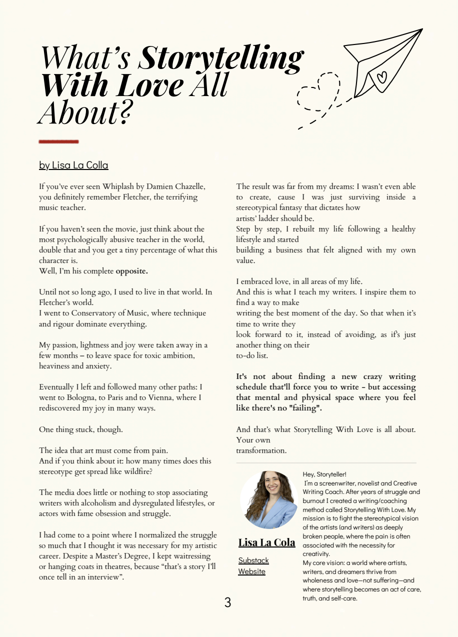 Storytelling With Love's Mission On A Magazine Article