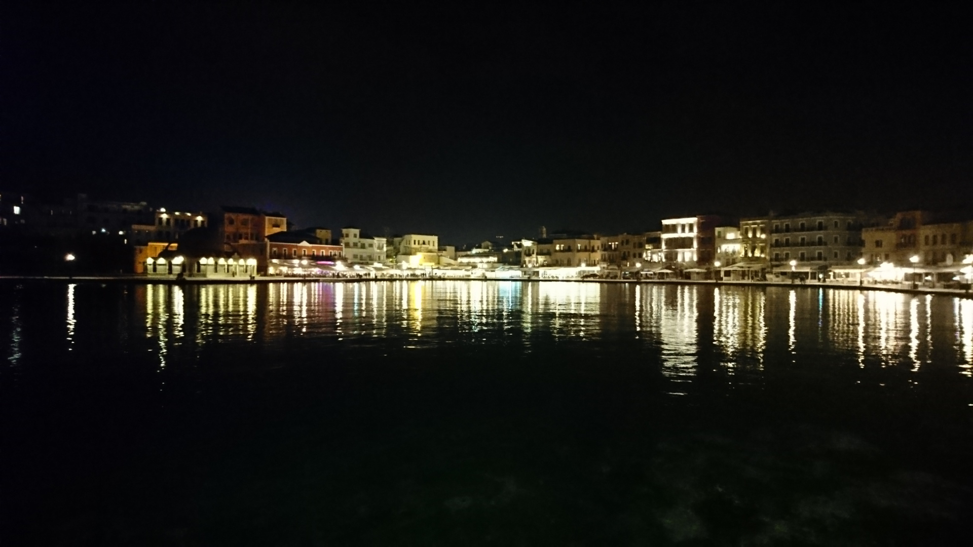Chania Old Town Harbour at Night