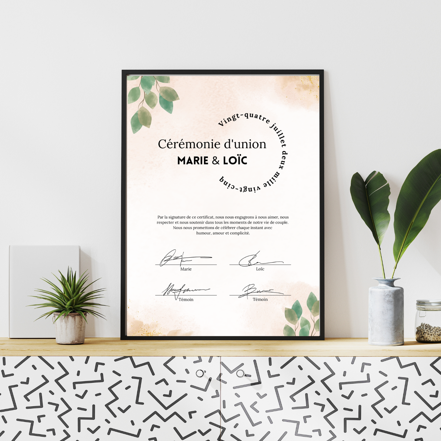 Modèle PDF certificat union