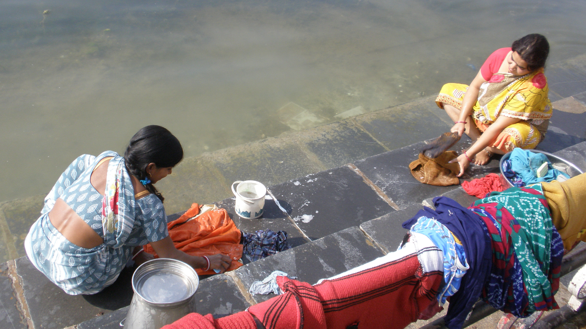 Washing Day by the Lake Udaipur 