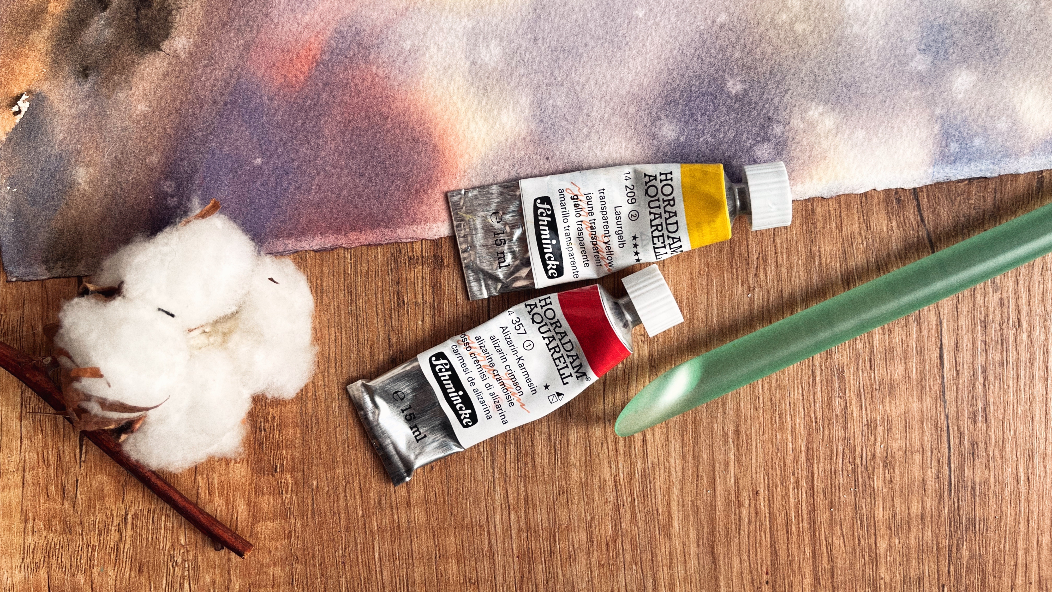 A Flatlay with Paints in Tubes