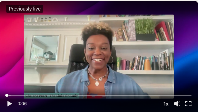 Chelena Peart LinkedIn Strategist live on LinkedIn