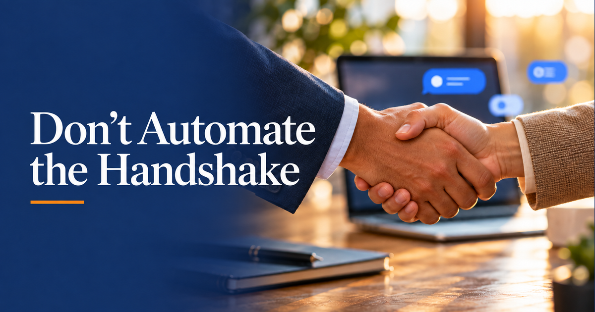 A human connection preserved alongside an automated workflow