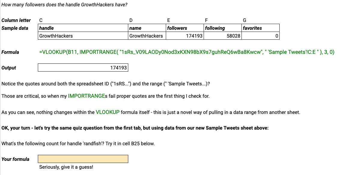 vlookup from another sheet
