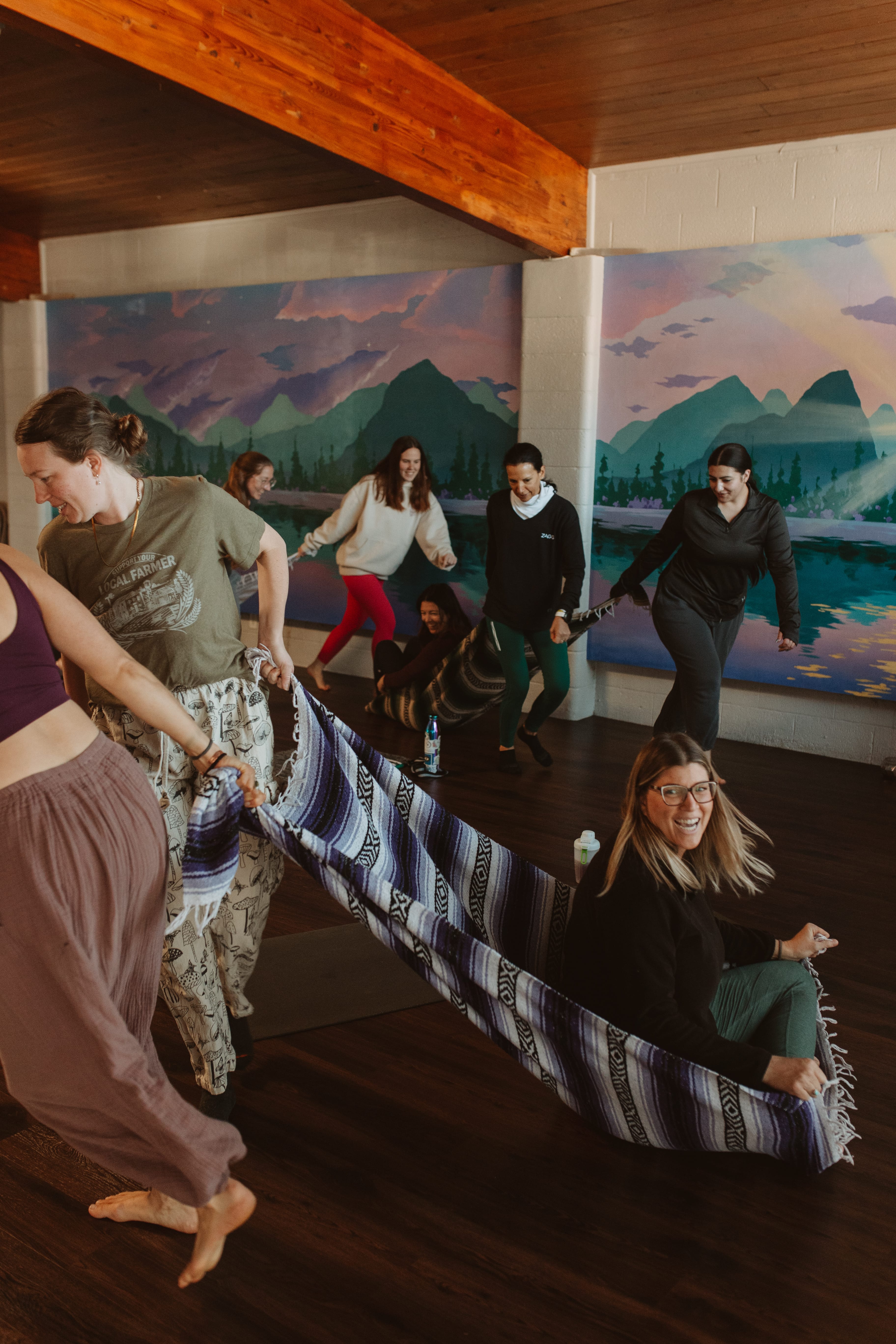 Woven yoga blankets perfect for kids yoga activities