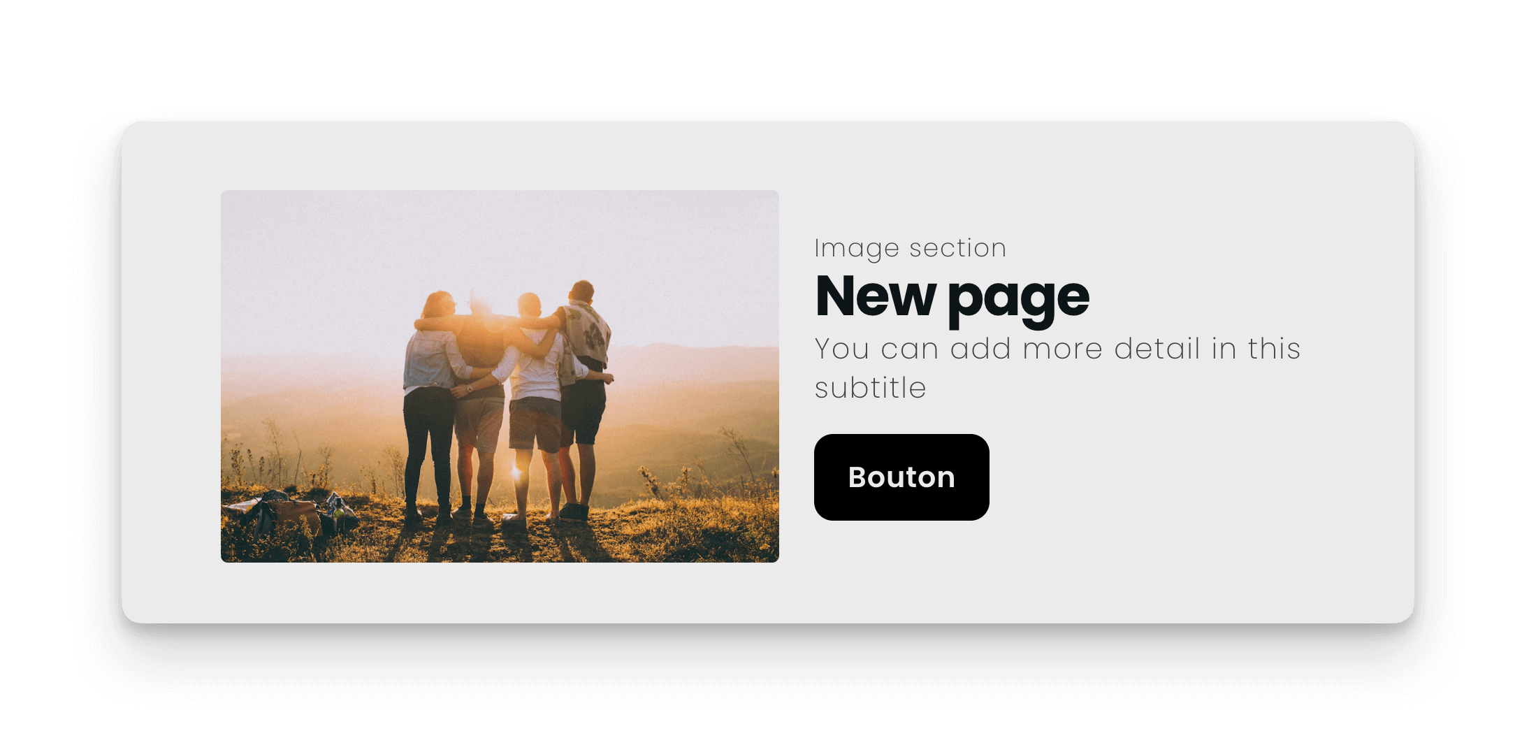 Site web générique avec des photos libres de droit