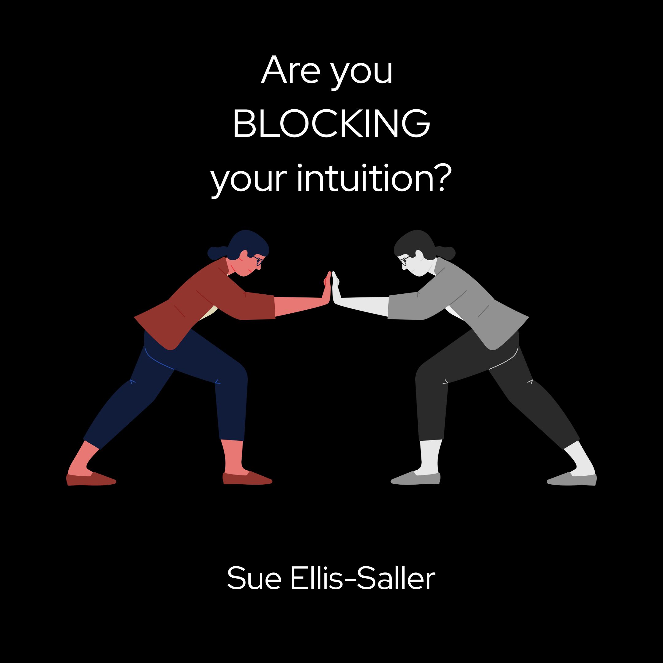 person pushing against their shadow