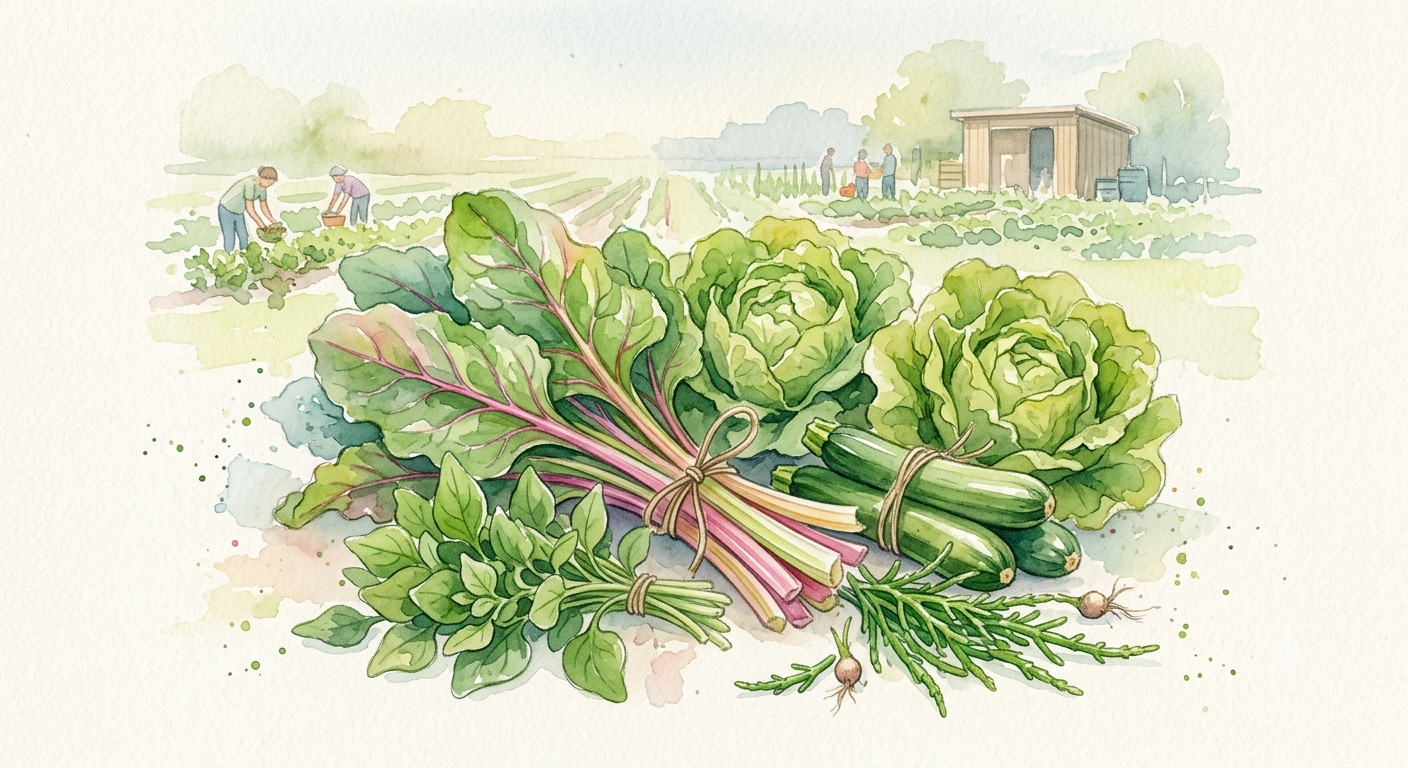 Verse oogst uit de moestuin