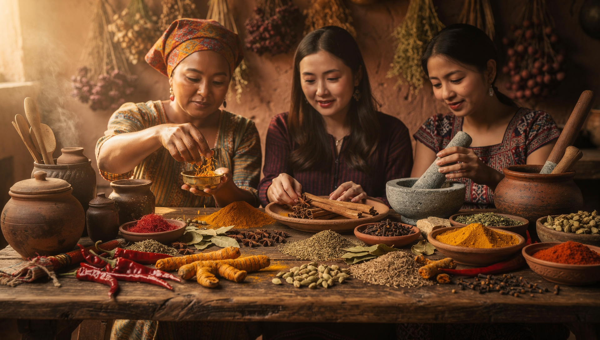 Travelers sharing a meal during a culturally immersive food experience