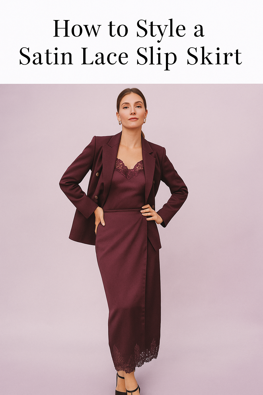 How to Style a Satin Lace Slip Skirt
