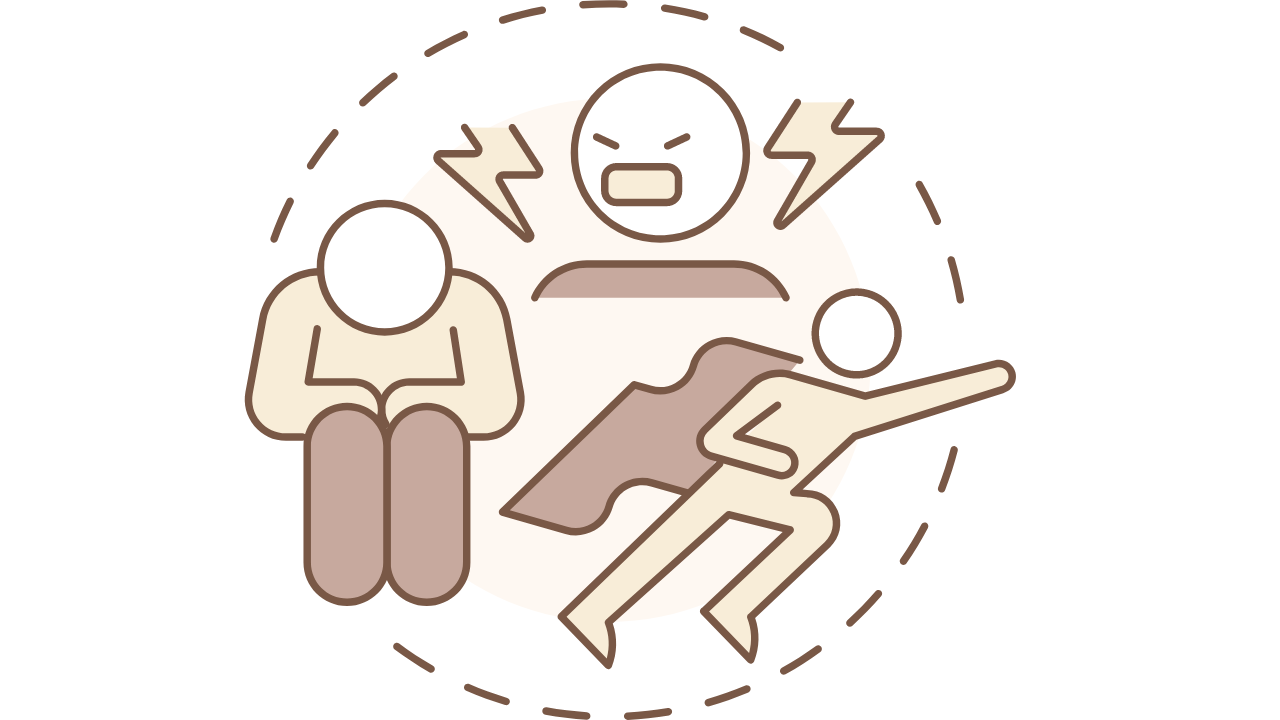 Illustration du triangle dramatique de Karpman