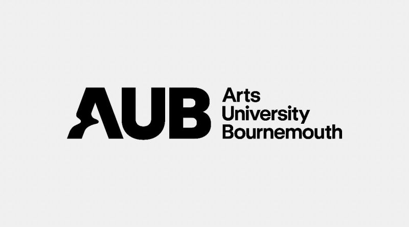 Arts University Bournemouth logo black on light grey