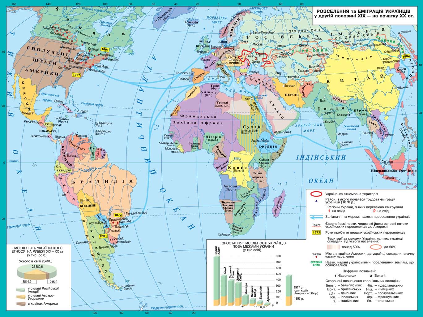 Ukrainian diaspora map