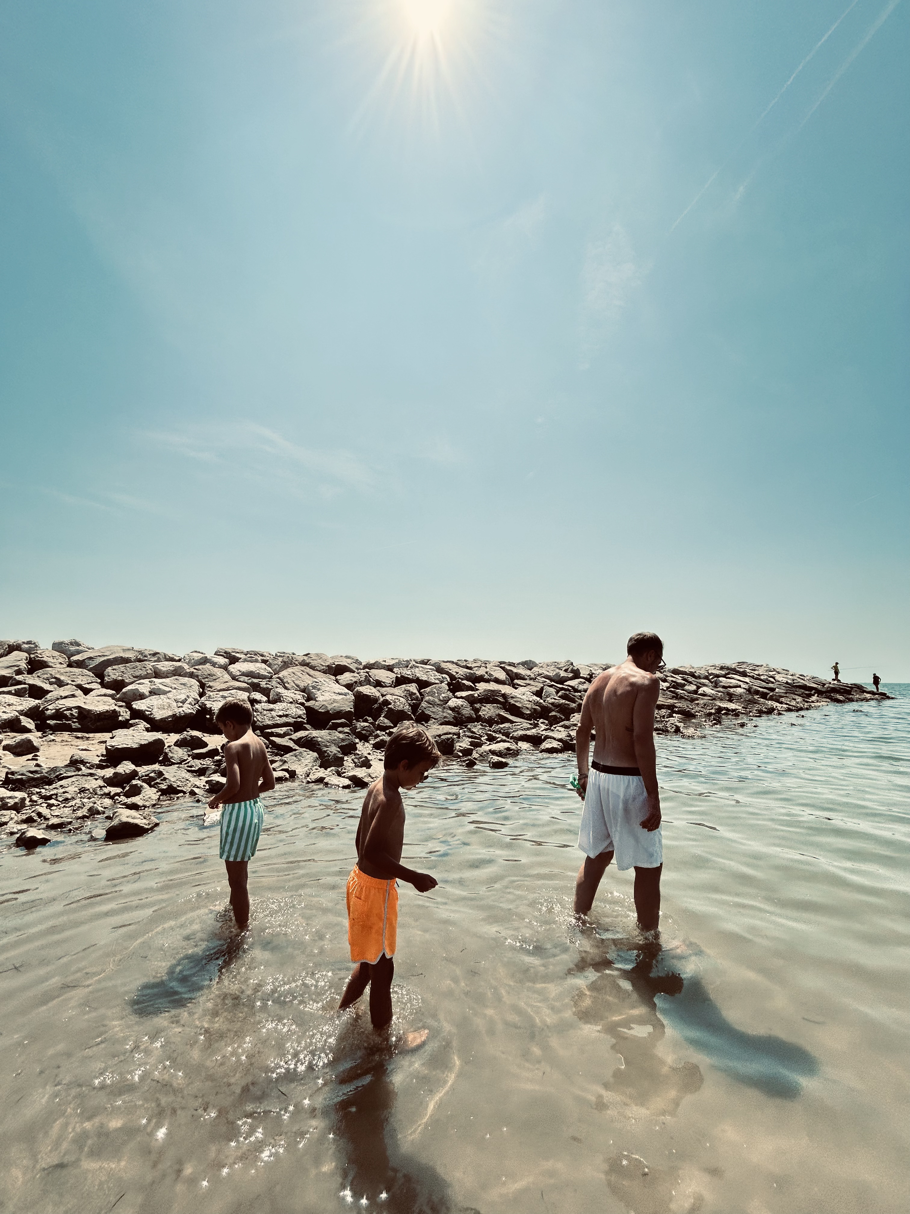 foto famiglia al mare