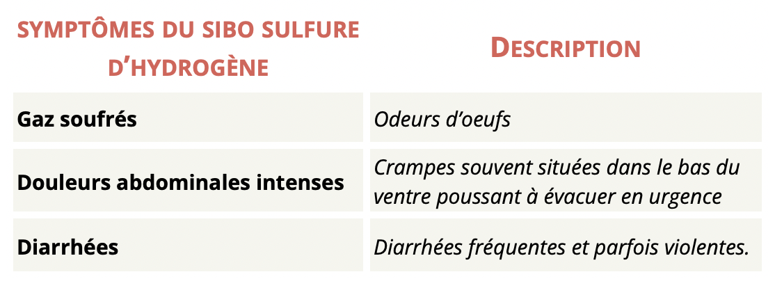 symptômes sibo sulfure d'hydrogène