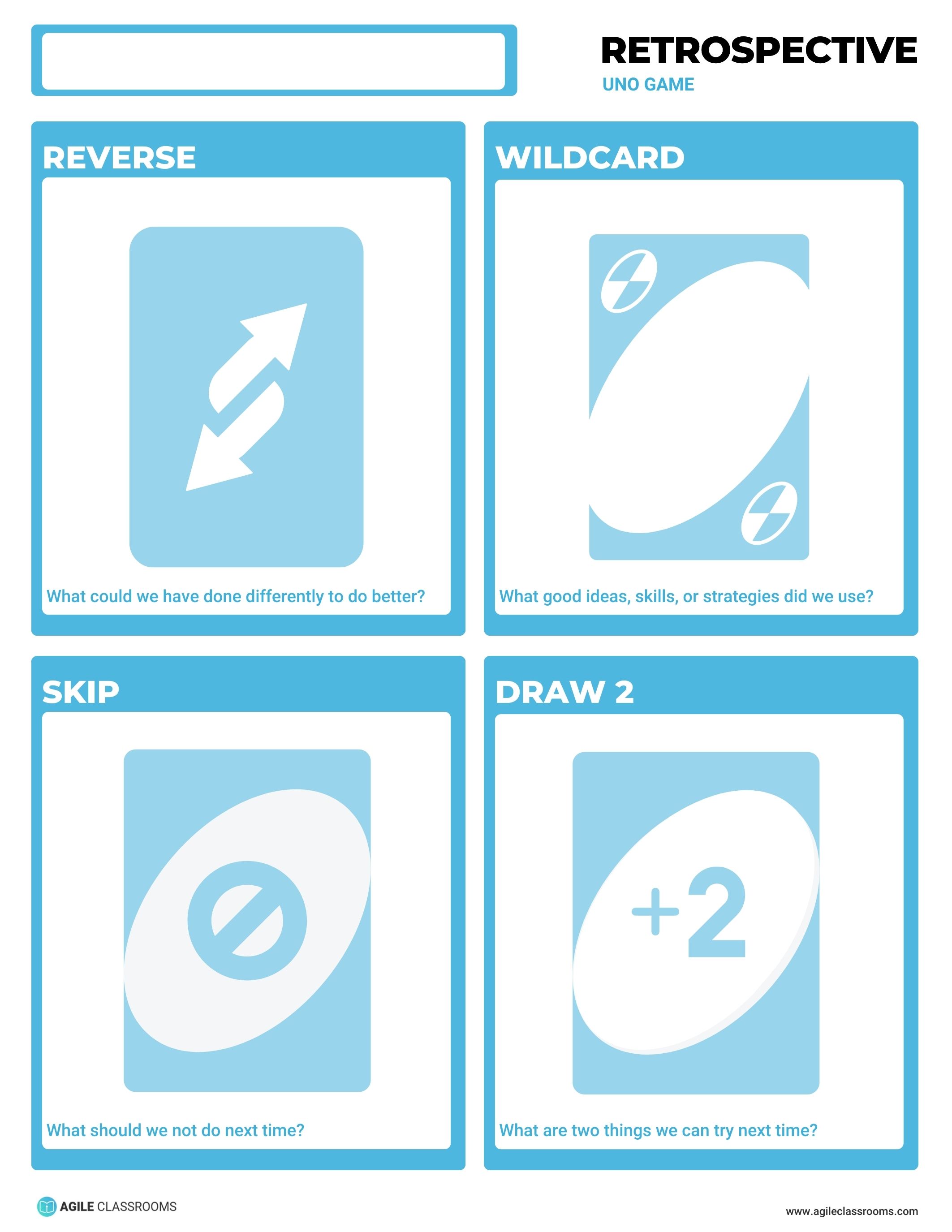 UNO Game retrospective template