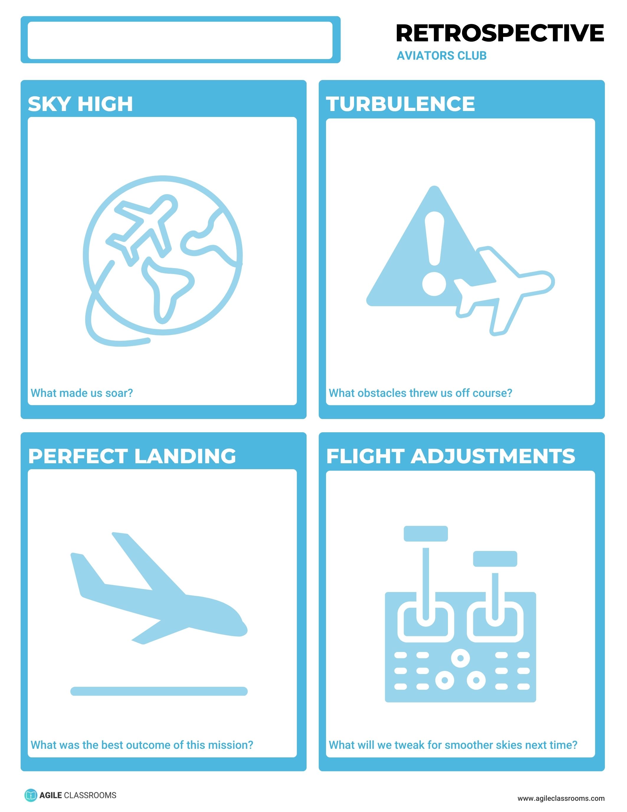 Aviators Club retrospective template