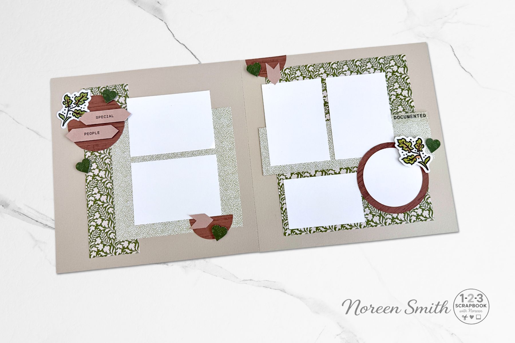 Creative Memories 8x8 Layout Natural Beginnings