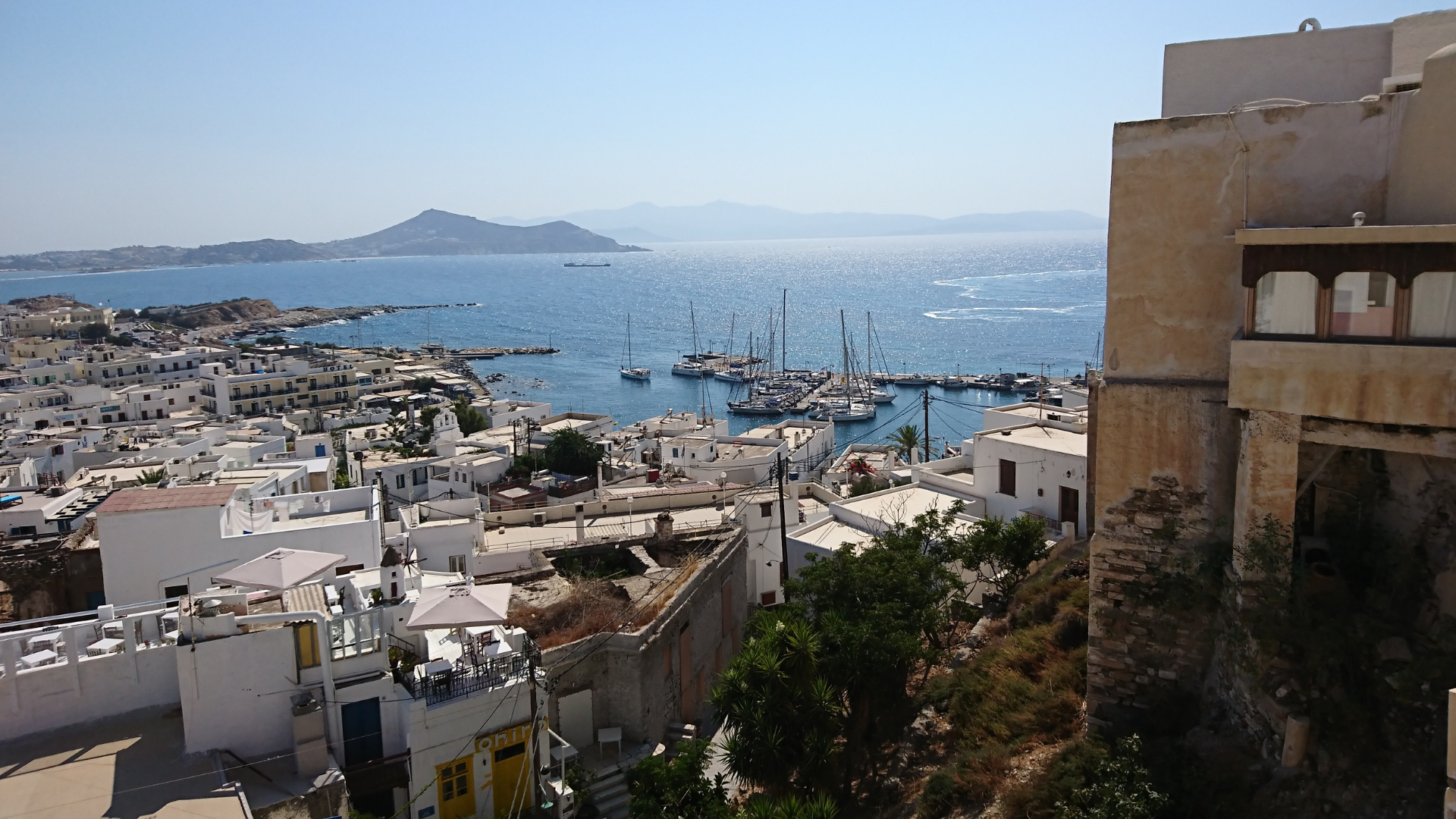 Chóra Old Town Náxos View from Avaton 1739 Cafe