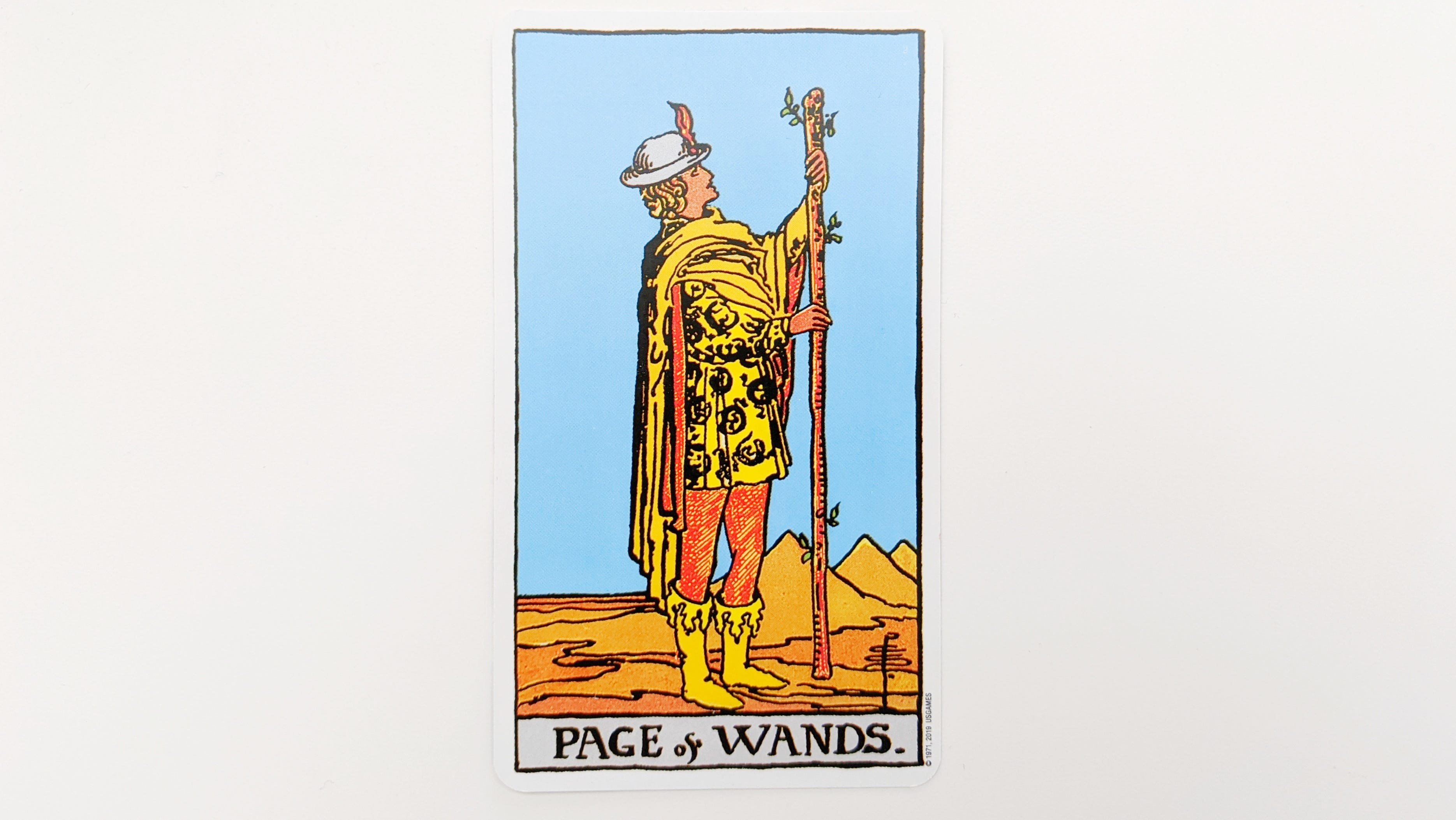 The Page of Wands from the Rider Waite Smith Tarot