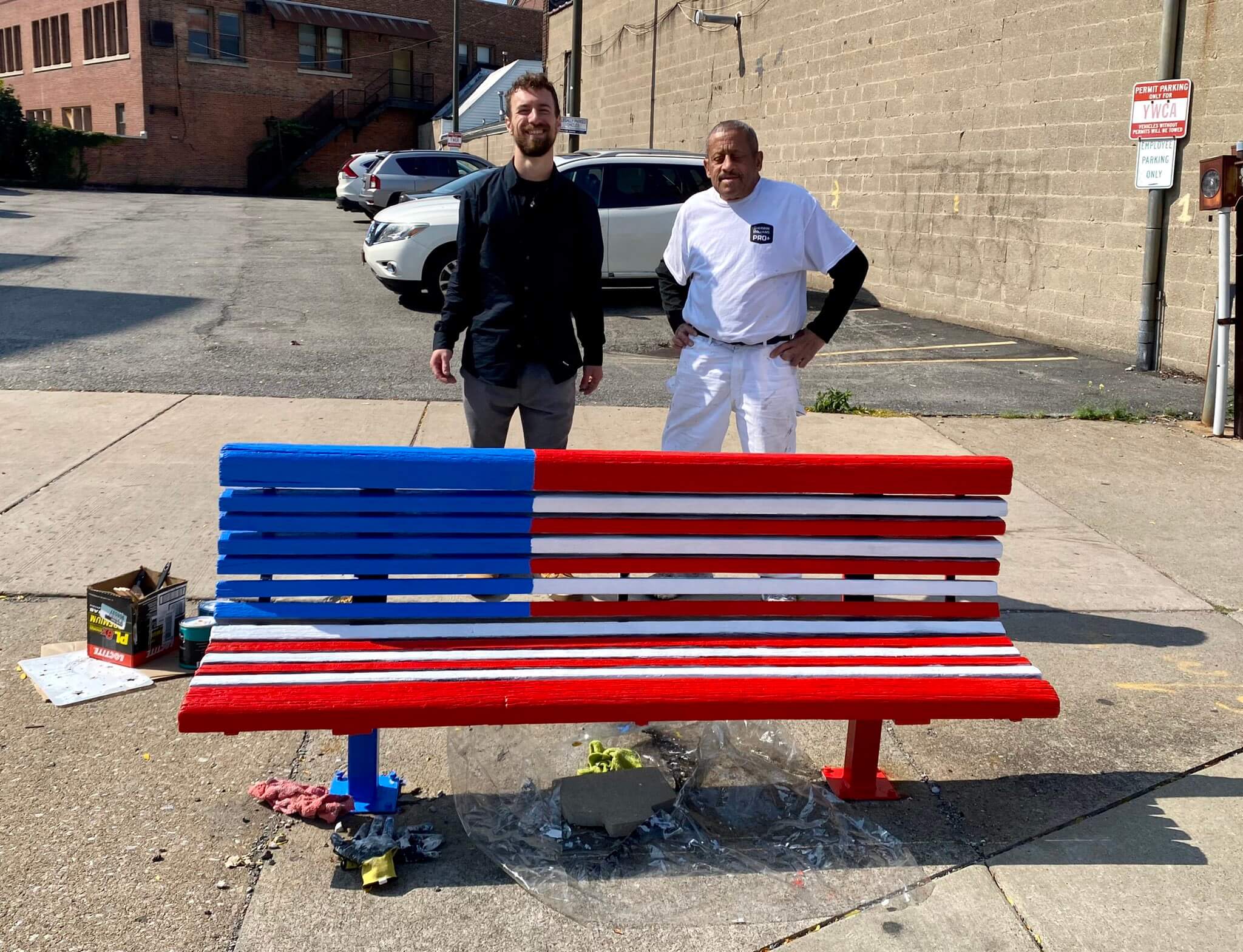 Flag Bench at YWCA