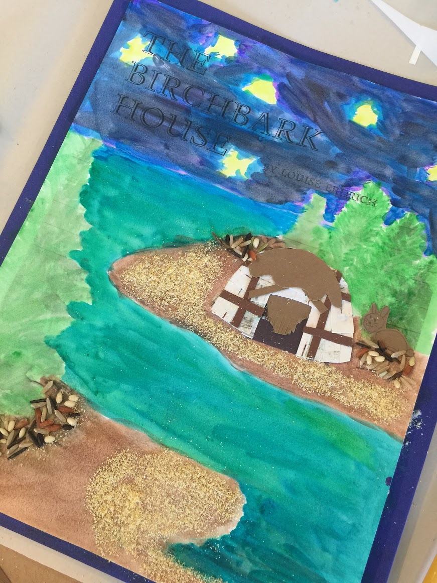 A waterfront wigwam art project  - a creative activity for THE BIRCHBARK HOUSE by Louise Erdrich - designed by LitWits Workshops