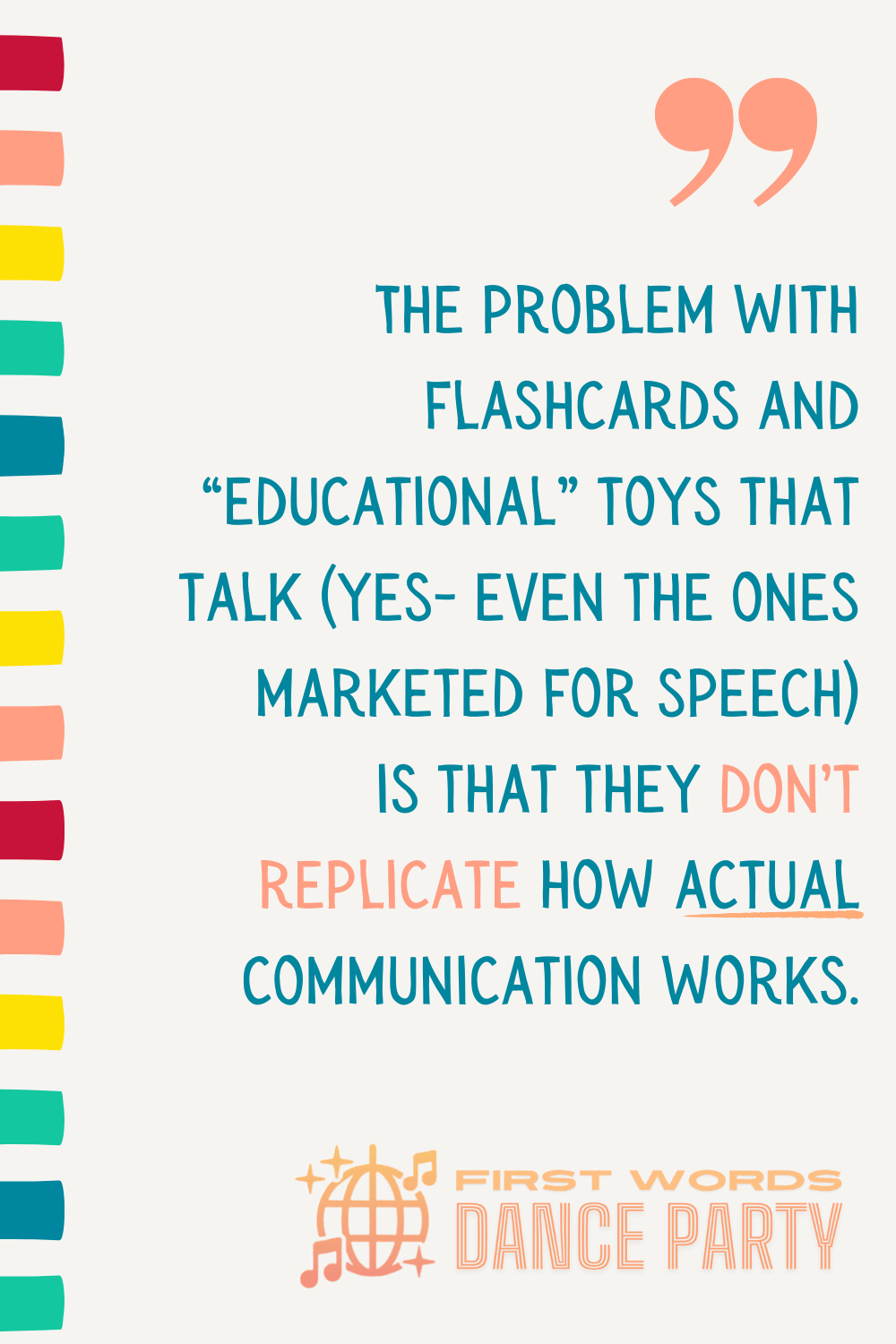 A quote about what makes a speech therapy home program effective.