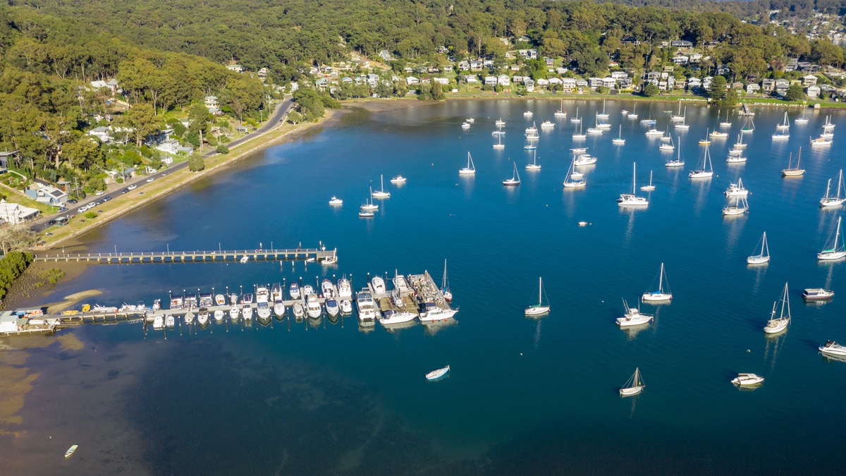 Hardys Bay aerial view.