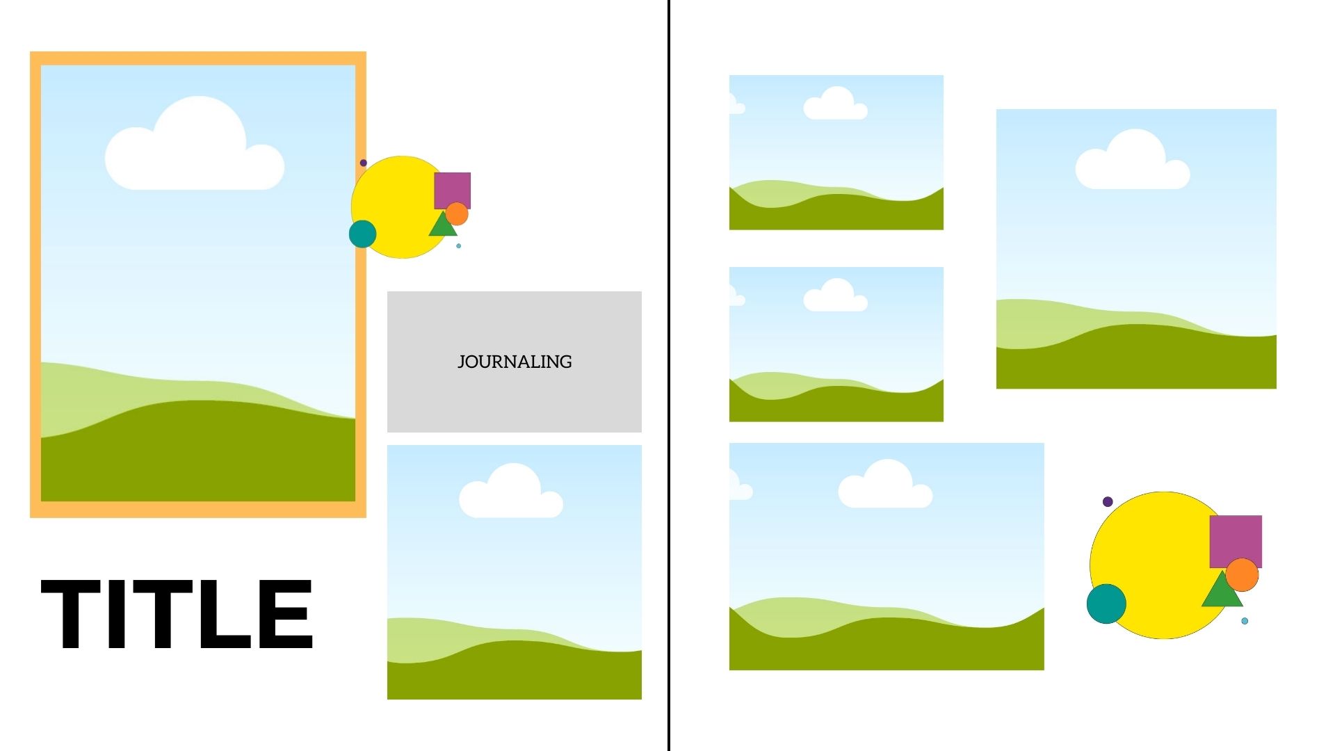Assymetrical layout example, www.thescrapbookschool.com