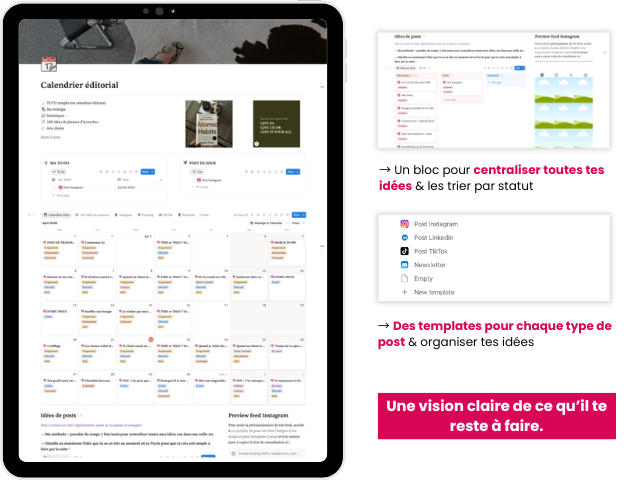 calendrier éditorial notion cm