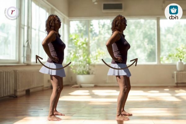 vrouw kantelt bekken van voor nervus vagus reset met Do-In Yoga