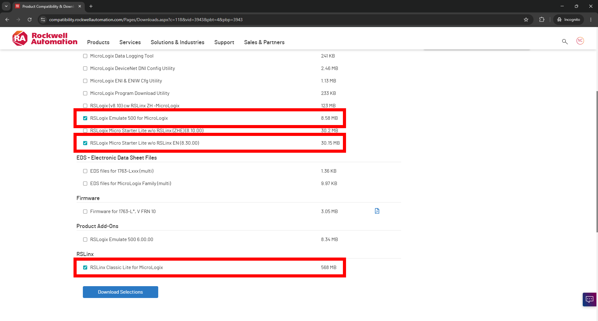 Select Your Software Packages