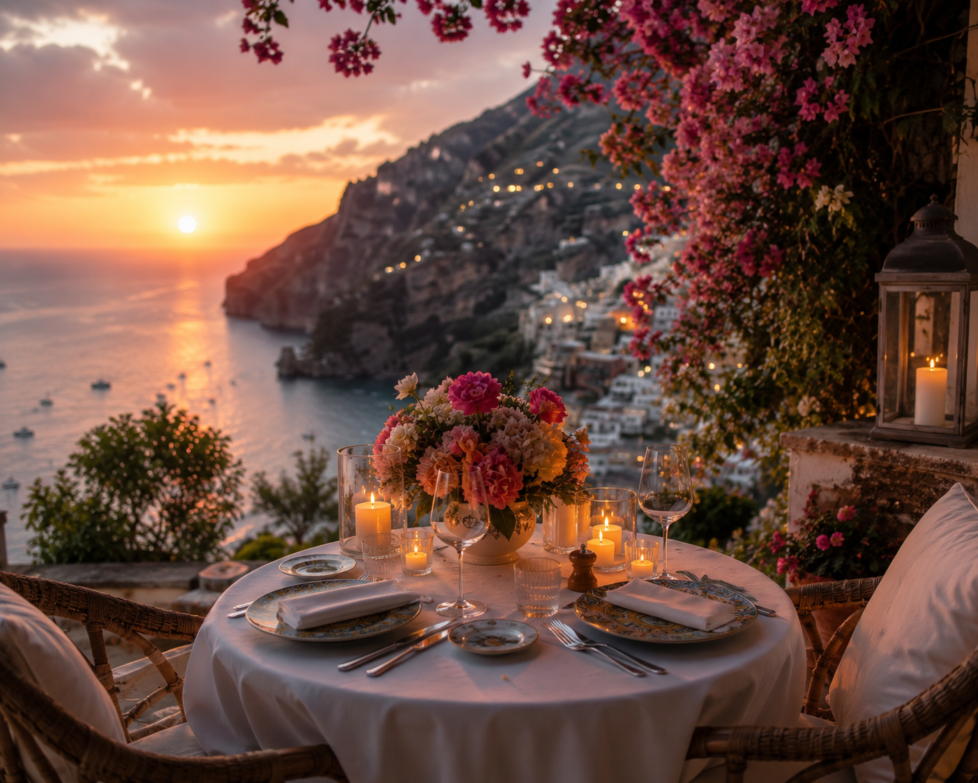 Private outdoor dining experience arranged by a travel curator in an international destination