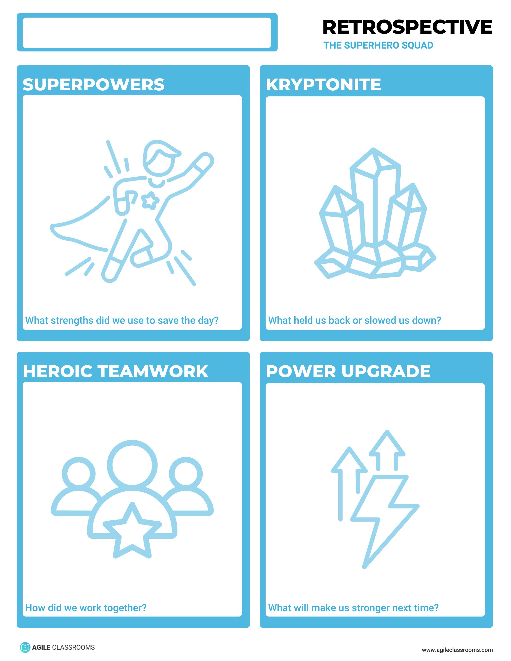 Superhero Squad retrospective template