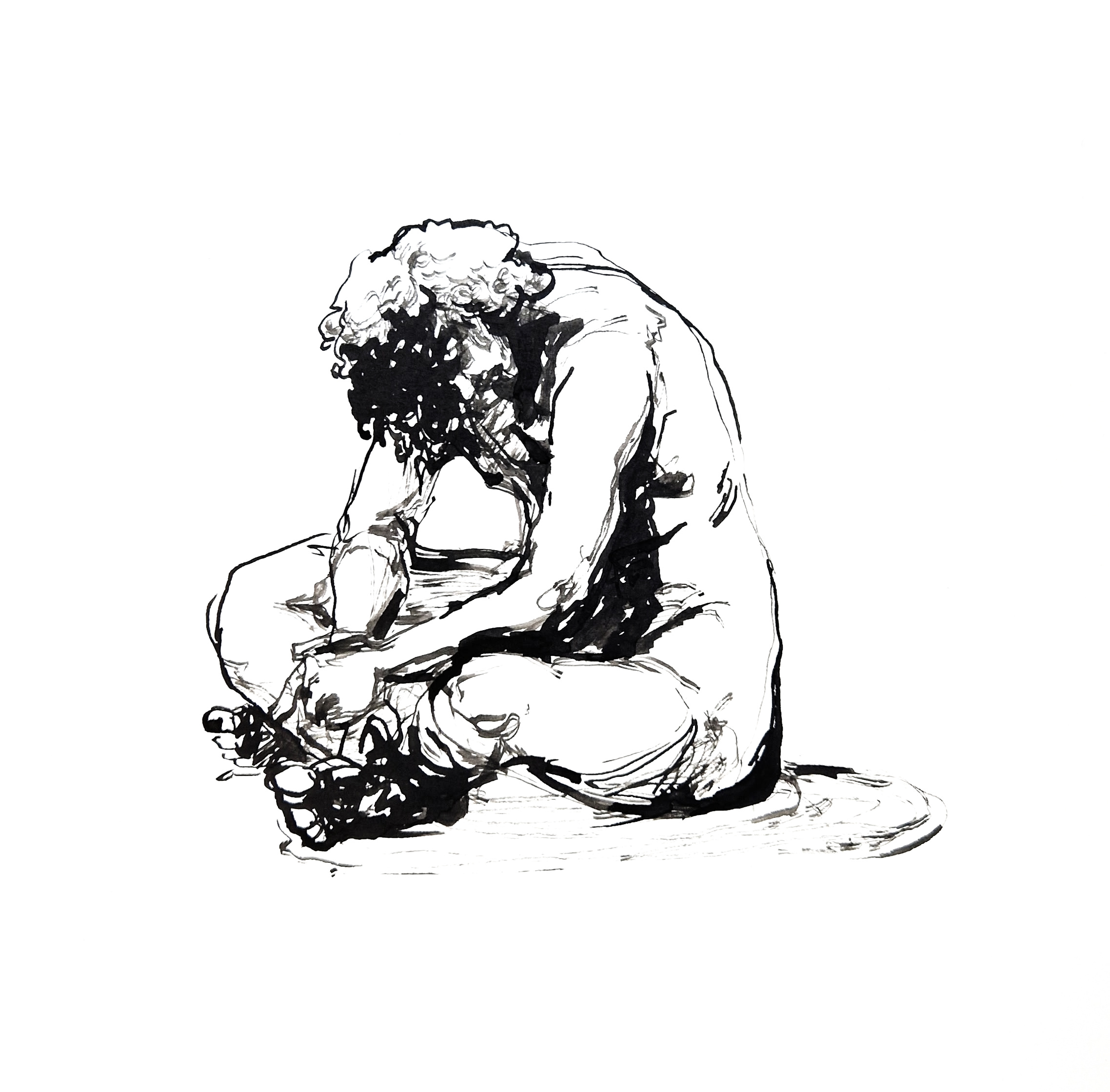 Katri Piri, 2024. Pohtija, muste paperille