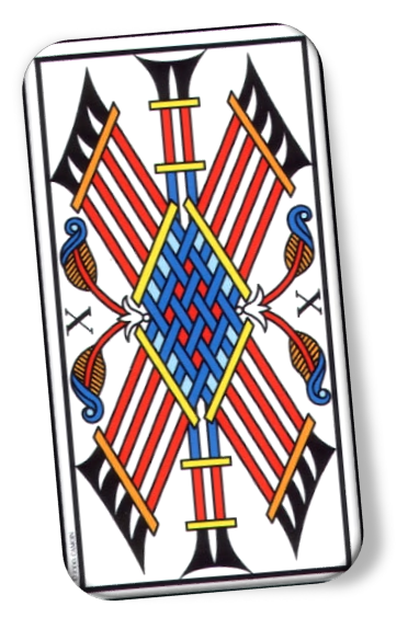 The Ten of Wands from Tarot de Marseille