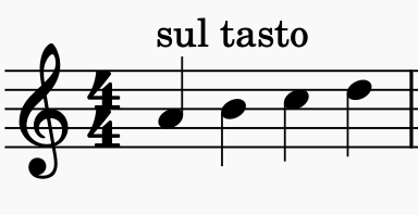 sul tasto violin bowing technique